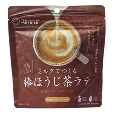 日本 TSUBOICHI 製茶本舖 濃香焙茶拿鐵風味沖泡粉100g, 1個