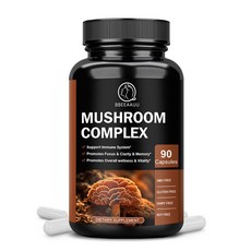 BBEEAAUU 綜合菇複方膠囊 90粒, 1個, 120粒 新效期,1瓶單價【體驗裝】