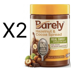 Barely 헤이즐너트 & 코코아 스프레드 미국 직배송, 300g, 2개