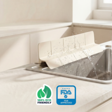 포텔리 초진공흡착 싱크대물막이 씽크대물막이 싱크대가림막 9cm, 1개, 퓨어 아이보리