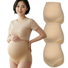 임산부 팬티 빅사이즈 하이웨스트 3종세트 제이크림