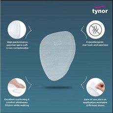 Tynor K-08 Metatarsal Silicon Pad (Pair) Universal, 1세트, 1회분