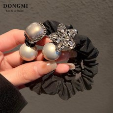 남대문악세사리 포인트 큐빅 진주 올림머리 스크런치