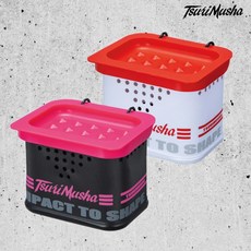 쯔리무사 미끼통 크릴케이스 크릴백, 레드 화이트, 1개