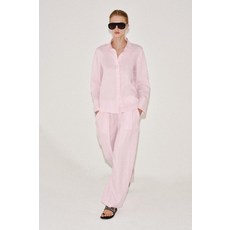 자라 ZARA 100% 린넨 셔츠 ZW 컬렉션 - 로즈핑크 4786/030/620 71L261 21C750