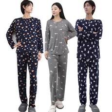 여성 남성 캐릭터 커플 파자마 잠옷세트 한벌 봄 가을 홈웨어 남자 여자 잠옷 상하의 세트