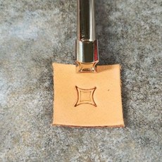 皮雕印花工具DIY手工四角星鋼製圖案皮革工藝印章邊框, 1個, 皮雕印花工具DIY手工四角星新品鋼製四角