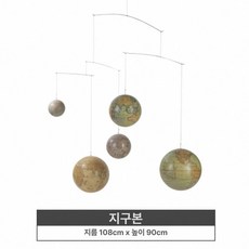 우주모빌 행성 태양계 인테리어 아이방 소품 천장데코 꾸미기 모형 펜던트 별자리 포함 태양, 1개, 어스 릴