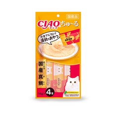 라이신 함유 캣 도미와 참치 습식간식 5개 먹기편한