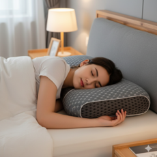 고즈웰컴퍼니 옆으로 누워 자는 목 어깨 안아픈 꿀잠 경추 배게, 1개, 그레이