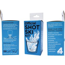 공식 샷스키 키트 - 일상 용품을 샷 스키로 바꿔보세요! 탈부착 가능하고 깨지지 않는 글래스로 몇 초 만에 설치할 수 있으며 도구가 필요하지 않습니다! Apress Ski, 1