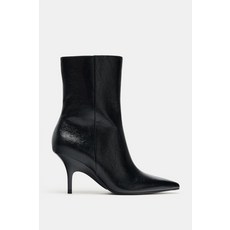 ZARA 크랙 이펙트 힐 앵클부츠 - 블랙 3169/610/800 660045