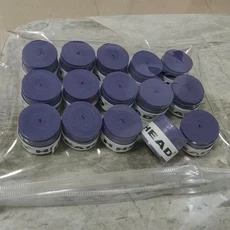 쿠쿠스토어 15개 오리지널 헤드 오버그립 미끄럼 방지 테니스 라켓 땀 흡수 패들 충격 테이프 트레이닝 액, 02 HR PURPLE 15PCS