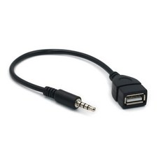 [ 1081163 ] 자그트 3.5mm 0.3cm(1/8인치) AUX 플러그 수 - USB 2.0 암 어댑터 컨버터 케이블 자동차 플라스틱 U디스크용 음악 재생용, [ 1081163 ] 자그트 3.5mm 0.3cm(1/