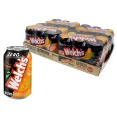 제로탄산음료 제로음료수 웰치스 오렌지 캔음료수, 24개, 355ml