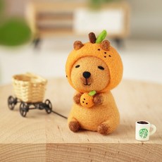 치프몰 양모펠트 DIY 패키지 세트, 495_오렌지 카피바라, 1개