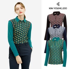 [사은품증정] 김영주 여성 골프웨어 양면 기모 플리스 제에리 긴팔 티셔츠 532877