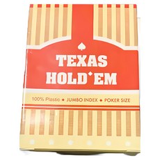 大字撲克 德州撲克牌 紅黑2色 塑膠防水撲克牌 射龍門, 紅色, 1個