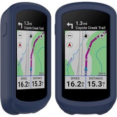 가민 엣지 사이클링 속도계 GPS 엣지와 호환되는 케이스 익스플로러 2 - 전신 보호 범퍼 | 충격 방지 실리콘 자전거 커버 검은색, blue