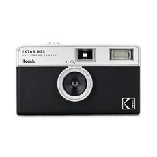 Kodak EKTAR H35 하프 프레임 필름 카메라 35mm 재사용 가능 초점 없음 경량 사용하기 쉬움 (블랙) (필름 및 AAA 배터리 미포함) 364941, Kodak EKTAR H35 하프 프레임 필름 카메라,