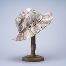 LOVEFIA優選 登山迷彩帽 輕薄透氣 好收納 純棉布料 登山帽 附防風繩 精品帽子 露營帽, 迷彩淺咖啡