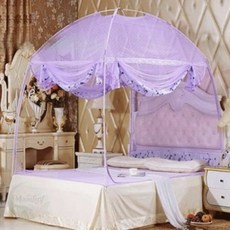 돔형 사각 모기장 135x200cm 퍼플 캠핑모기장 모기텐트