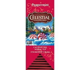 셀레스티얼 시즌스닝 페퍼민트 허브차 25개입 42.5g Celestial Seasonings Peppermint Herbal Tea 25ct 1.5oz, 1개