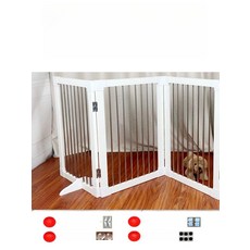 애견 펜스 가림막 실내용 실내 반려동물 도어 보호 애완동물 가정용 강아지펜스 슬라이드, 1개, 화이트 3개 (80 높이)