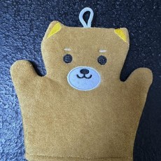 卡通兒童洗澡搓澡手套 可愛動物造型 起泡, 1個, 無痛起泡 小熊單件