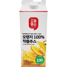 오늘좋은 오렌지100%착즙주스, 1개, 1.75L