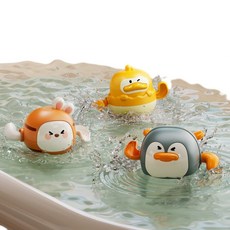 TUMAMAKIDS 寶寶浴室玩具 長頸鹿花灑, 三隻游水, 1個