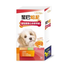 星巴哈尼 犬貓專用保健品：益生菌、藍藻、膠原蛋白、視力保健配方，全方位呵護腸胃、關節與視力, 1個, 心血管保健,狗狗專用, 心臟, 24份