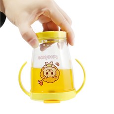 bero bero 印花吸管杯, 黃色獅子款(M.2防漏型)