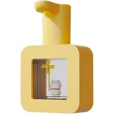 자동 비누 디스펜서 400ml 귀여운 거품 터치리스 방수 어린이용 핸드 흰색, Yellow, 1개