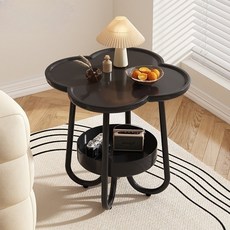 Gradle사이드테이블 이동식 침대협탁 미니협탁 쇼파테이블 소형 거실테이블 귀여운 디자인 테이블, 블랙