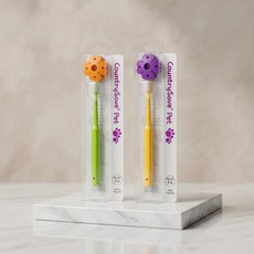 컨트리세이브 입냄새 제거 애견칫솔 360도 칫솔2P 초미세모 소형견 프로텍터2P 고양이 중대형견, 2개