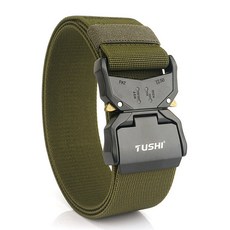 헬스벨트 HSSEE 5cm 와이드 벨트 남성용 2인치 탄성 퀵 릴리스 알루미늄 버클 야외 캐주얼 전술 거들 남성, 125cm, 옵션05) ArmyGreen