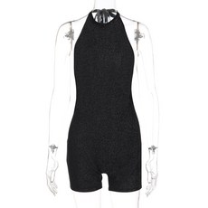 해피유통 섹시 오프숄더 단색 슬림 홀터넥 바디수트