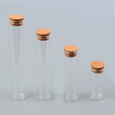탐템 일자형 코르크유리병 이쁜유리병 투명유리병, 100mm
