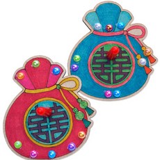 설맞이 복주머니 색칠팽이 5인용 미술만들기재료