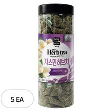 녹차원 쟈스민 허브차 티백, 1.5g, 60개입, 5개
