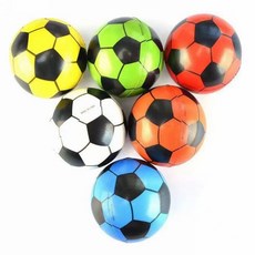 楨豐 海綿球 地球儀 足球 洩壓球 泡棉球 PU球 親子遊戲 幼兒玩具 兒童玩具, 1個, 足球(隨機一顆)