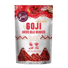 선코어 푸드 - 유기농 구기자 8온스 봉지 프리 및 N Suncore Foods Suncore Foods Dried Goji Berries Gluten-Free Non-G, 8 온스 (1팩), 1개