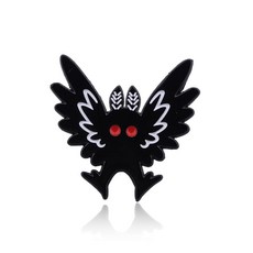 PLITI Cryptozoology 선물 귀여운 크립타이드 브로치 핀 몬스터 으스스하고 이상한 나방 애호가를 위한 선물 스테인리스 스틸 보석 없음 181266