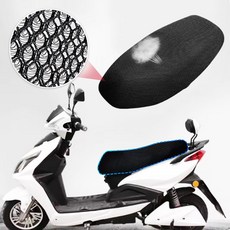 오토바이 방석 여름 쿨 매쉬커버 오토바이시트커버, 1개, 블랙