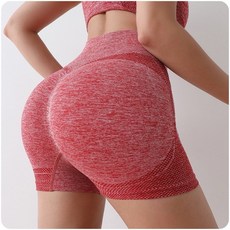 BELLA 蜜桃臀高腰運動短褲 超彈力無縫瑜珈健身褲 六色M-XXXL
