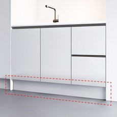 [국내생산] 큐브프레임 싱크대 걸레받이 주문제작 루벤화이트 하이그로시, 루벤화이트(하이그로시)