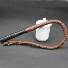 가죽 채찍 승마 훈련 소가죽 촬영 소품 호신 액세서리, 70cm 브라운