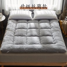 겨울용 두꺼운 양모 침대패드 보온 호주 양털 싱글 울매트리스 이불, D. 그레이 - 향균 업그레이드 모델