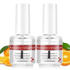 FREEORR 케라틴 비타민 C 큐티클 오일 수분 공급 및 탄력 있는 유연제 강화 네일 글로스 케어 오일 개선 일일 영양 공급(2개), 2개
